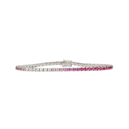 Pink Ombré Sapphires Bracelet - TENNIS CLUB
