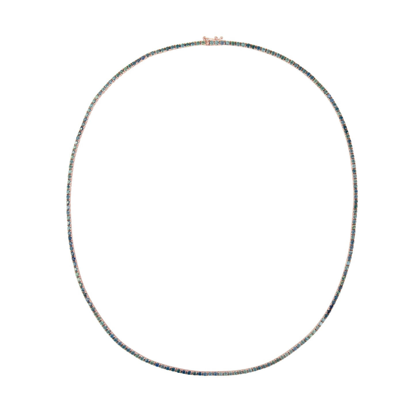 Bi-Color Fancy Sapphires Necklace - TENNIS CLUB