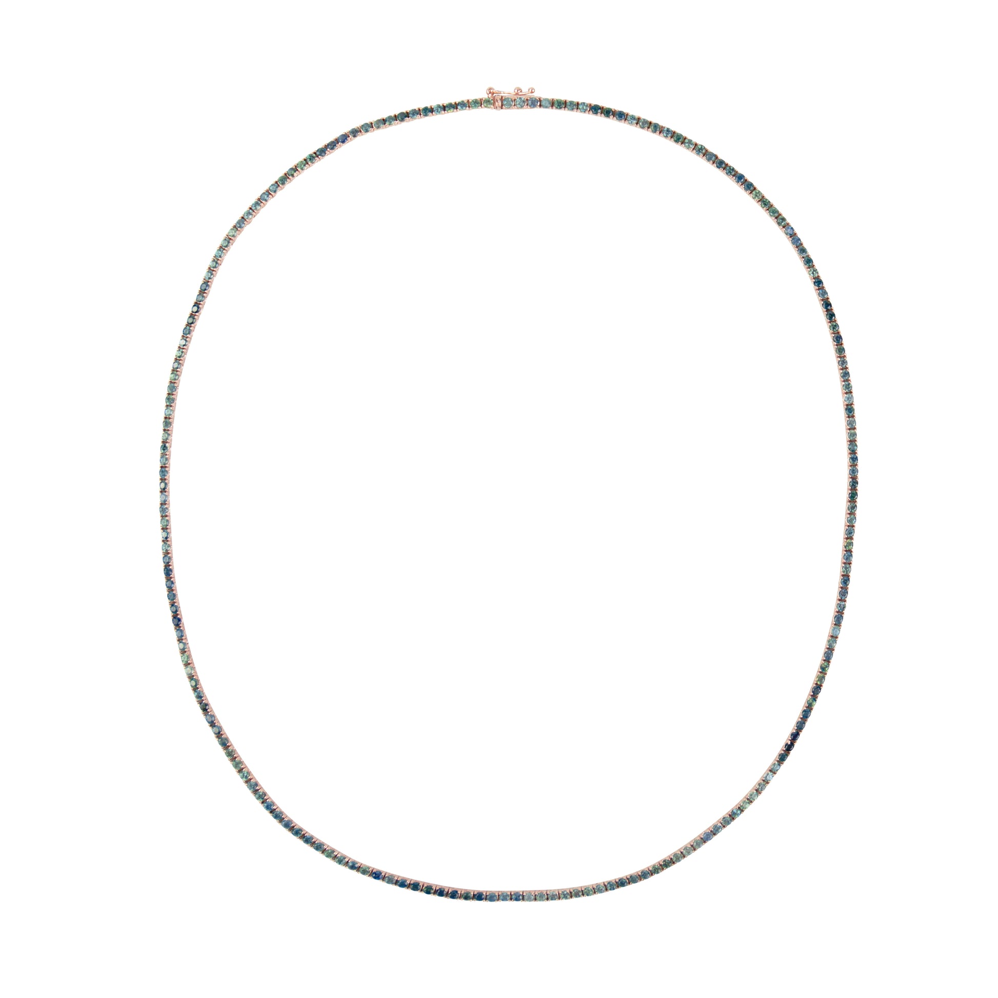 Bi-Color Fancy Sapphires Necklace - TENNIS CLUB