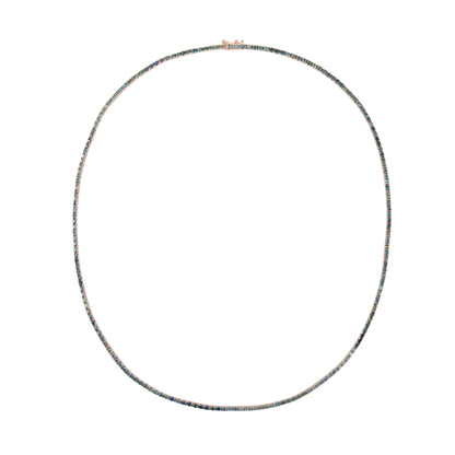 Bi-Color Fancy Sapphires Necklace - TENNIS CLUB
