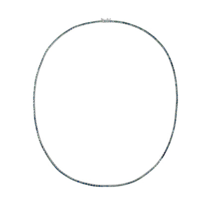Bi-Color Fancy Sapphires Necklace - TENNIS CLUB
