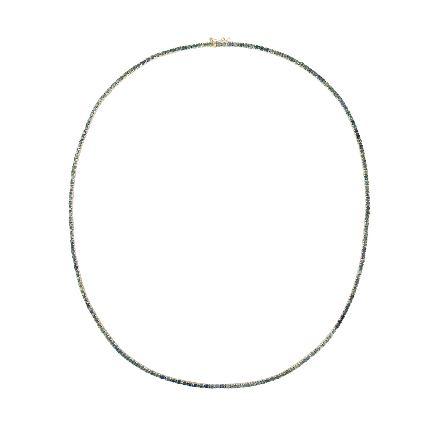 Bi-Color Fancy Sapphires Necklace - TENNIS CLUB