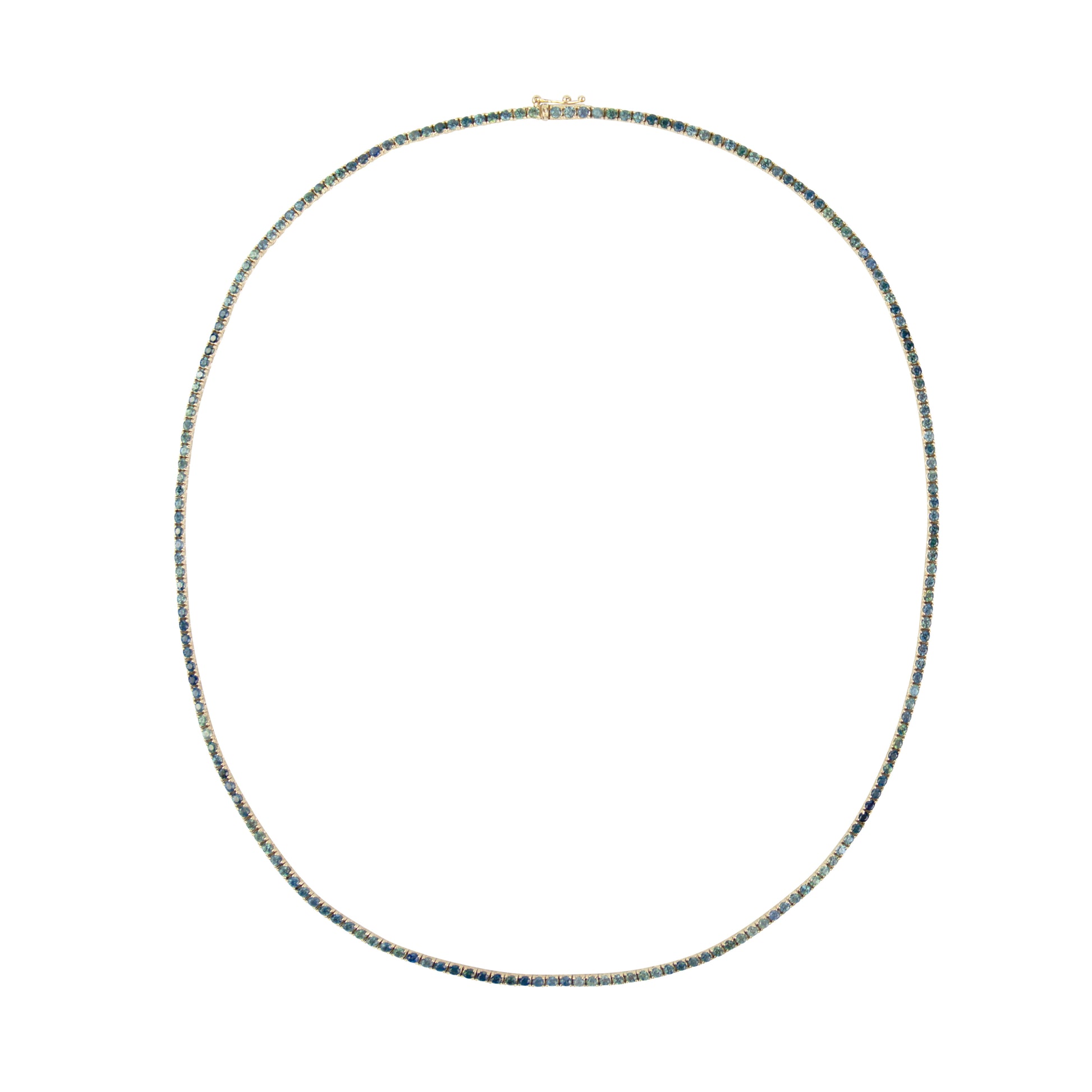 Bi-Color Fancy Sapphires Necklace - TENNIS CLUB