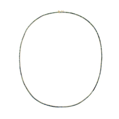 Bi-Color Fancy Sapphires Necklace - TENNIS CLUB