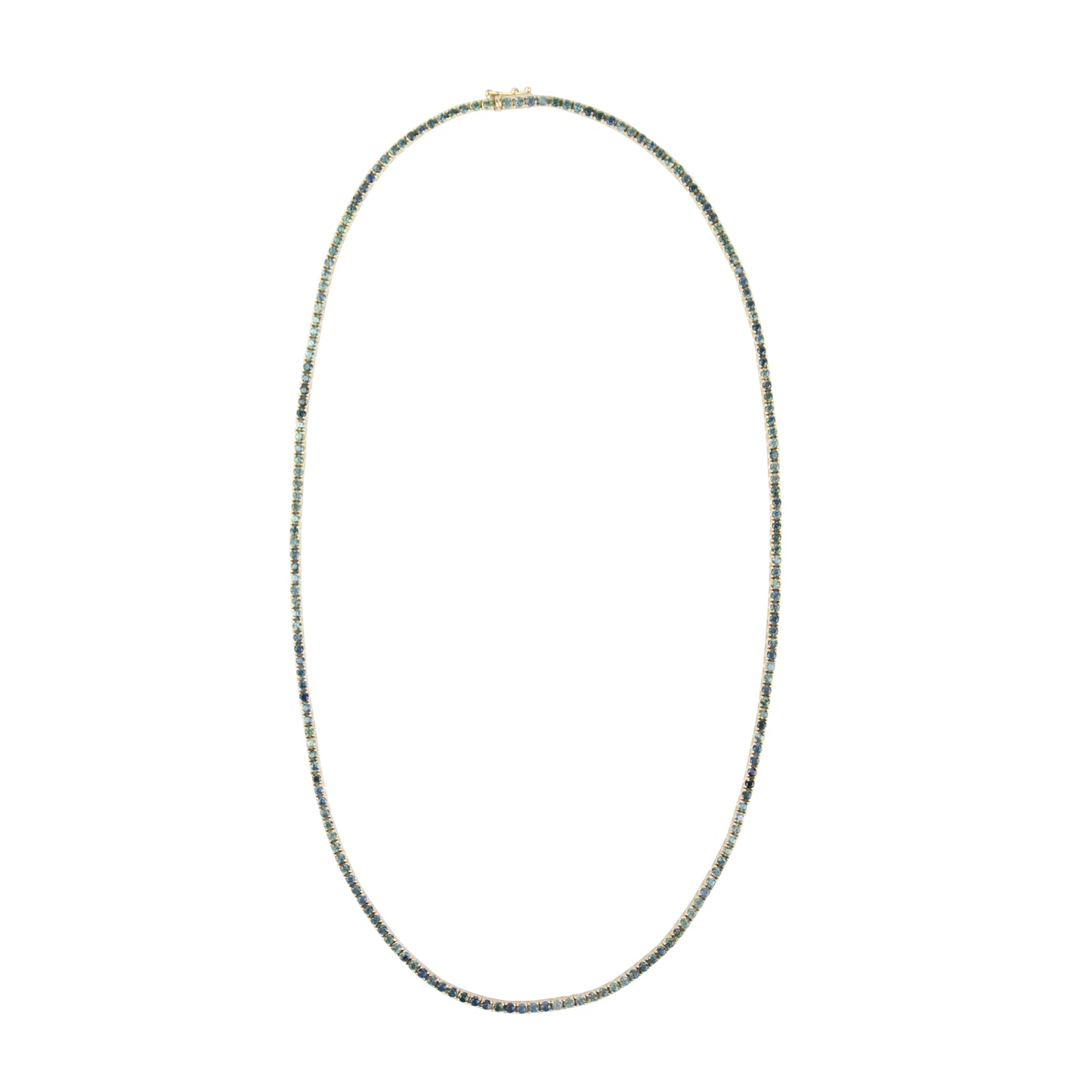 Bi-Color Fancy Sapphires Necklace - TENNIS CLUB