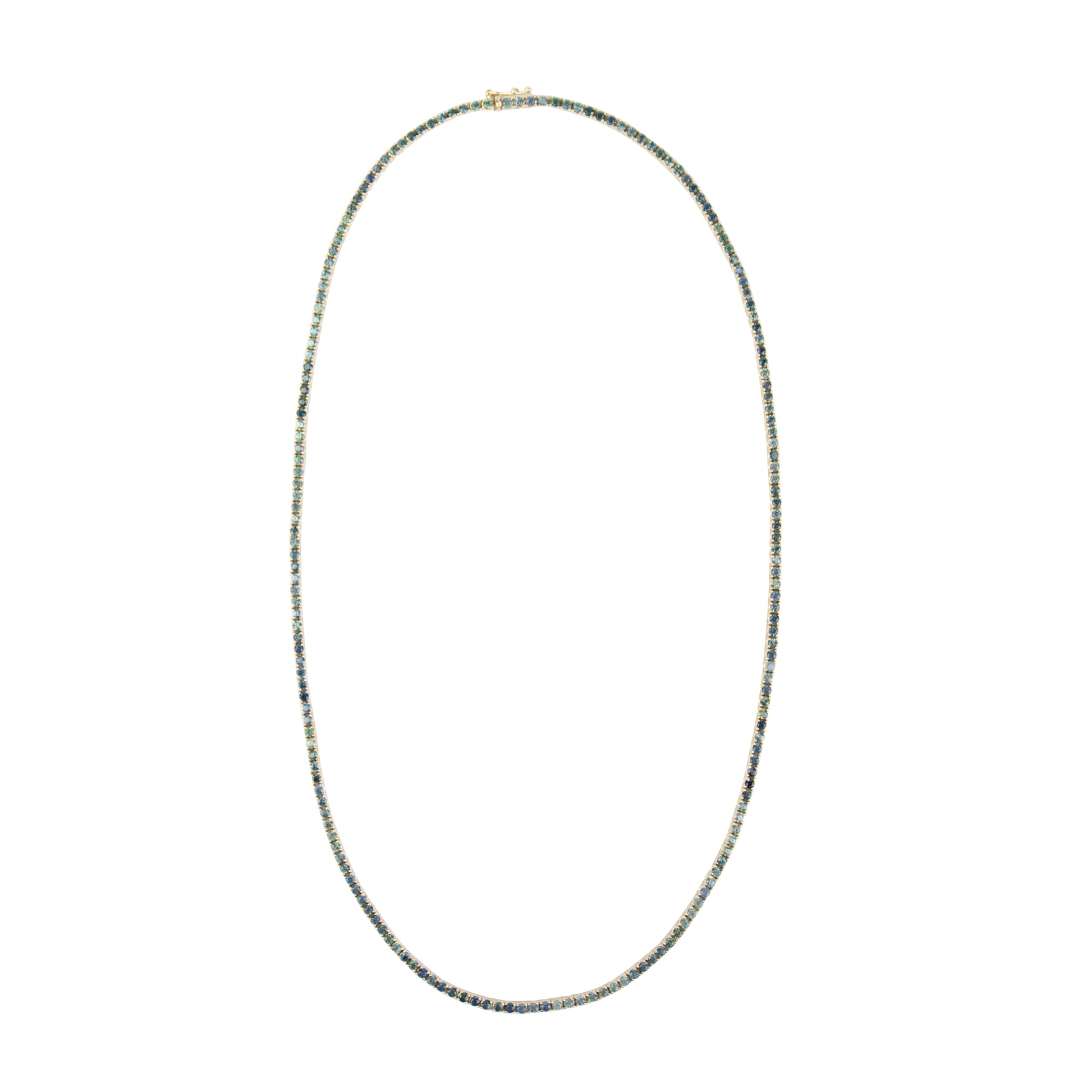Bi-Color Fancy Sapphires Necklace - TENNIS CLUB