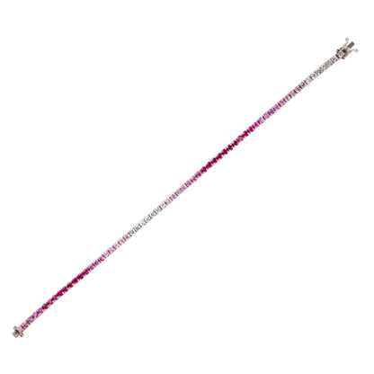 Pink Ombré Sapphires Bracelet - TENNIS CLUB