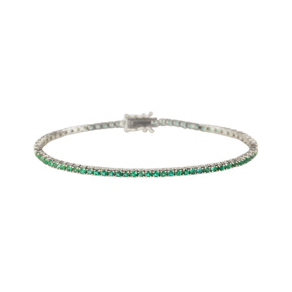 Green Emerald Bracelet - TENNIS CLUB