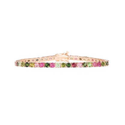 Tourmaline Multi Pink & Green Bracelet - TENNIS CLUB