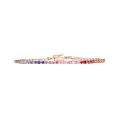 Rainbow Multi Sapphires Bracelet - TENNIS CLUB