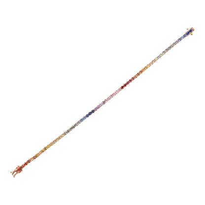 Rainbow Multi Sapphires Bracelet - TENNIS CLUB