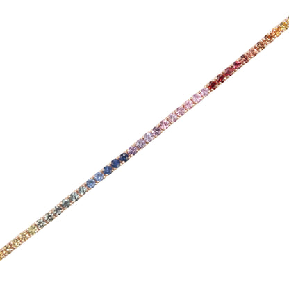 Rainbow Multi Sapphires Bracelet - TENNIS CLUB