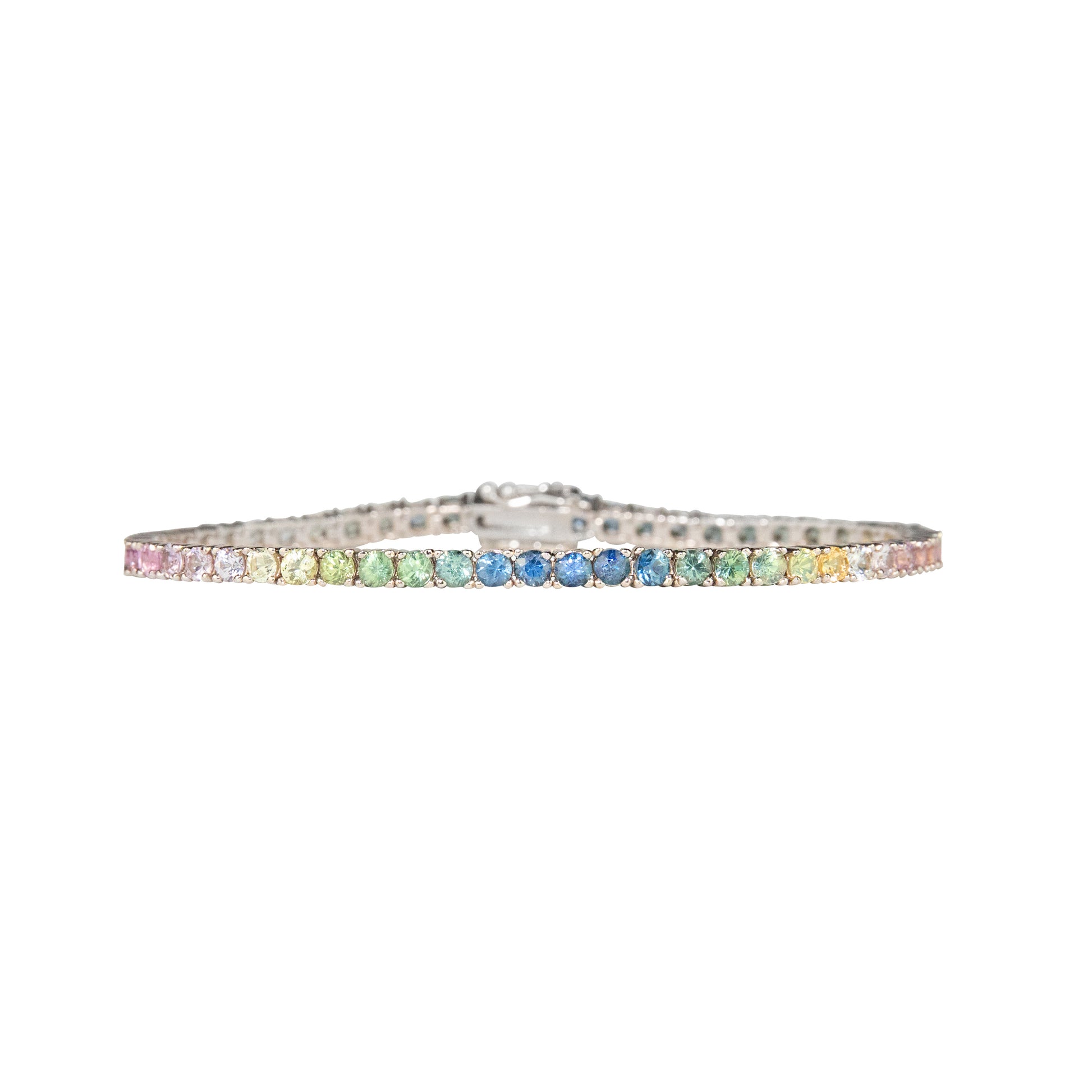 Pastel Ombré Sapphires Bracelet - TENNIS CLUB