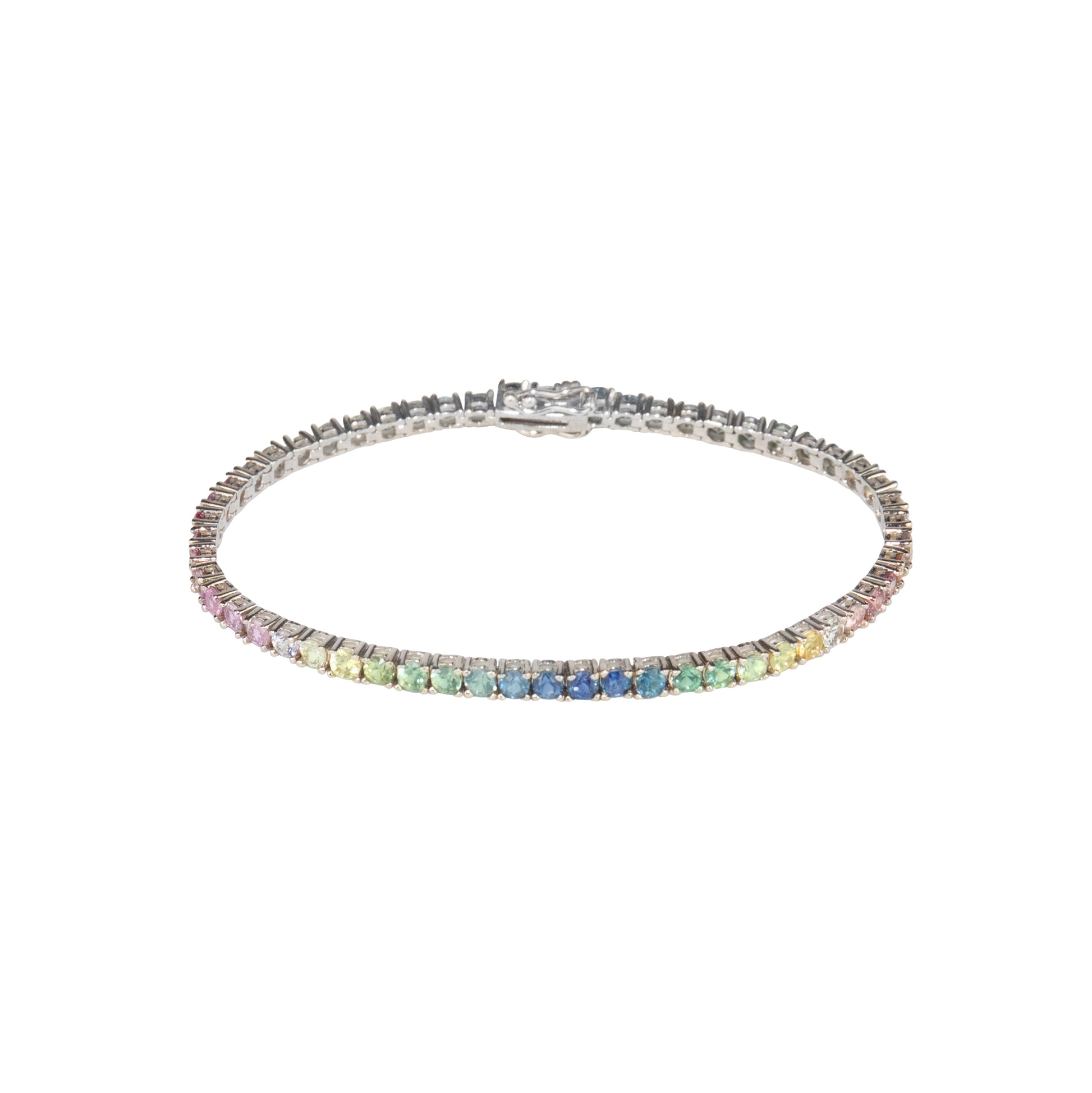 Pastel Ombré Sapphires Bracelet - TENNIS CLUB