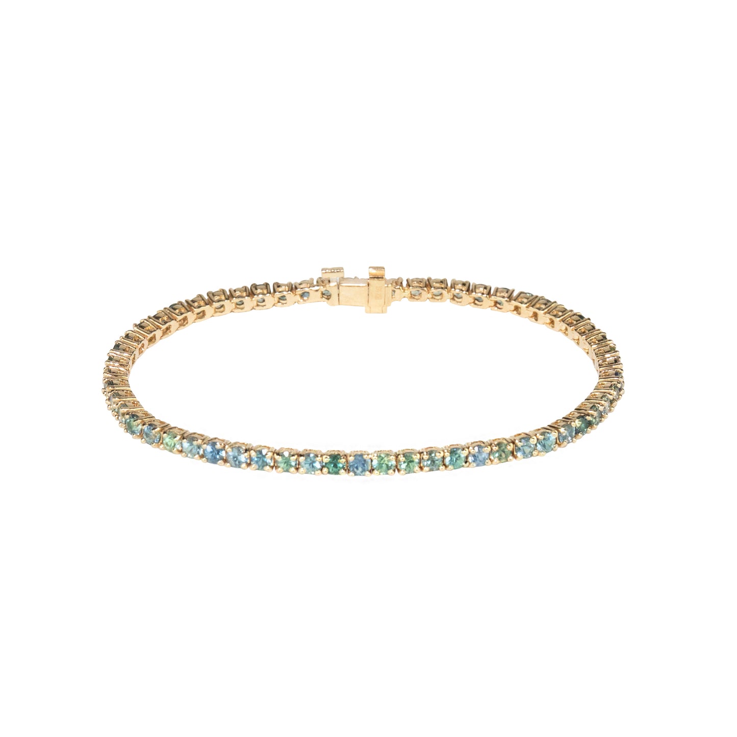 Bi-Color Fancy Sapphires Bracelet - TENNIS CLUB