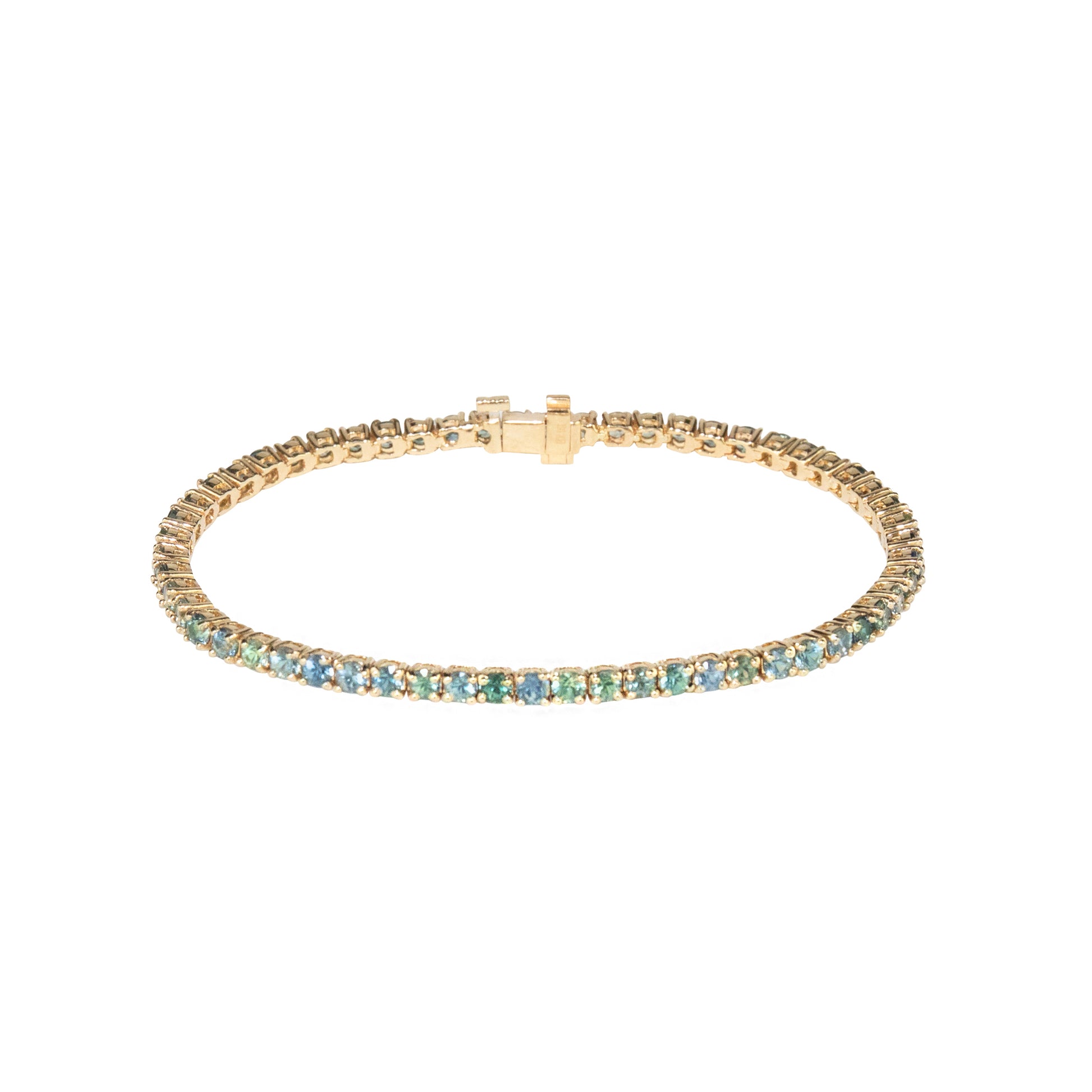 Bi-Color Fancy Sapphires Bracelet - TENNIS CLUB