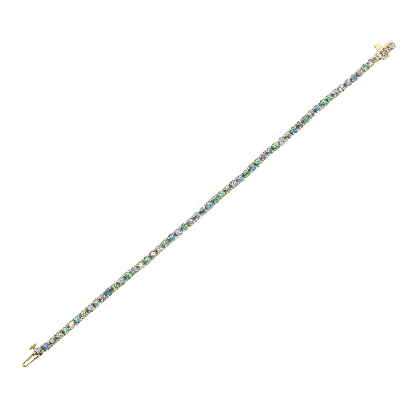Bi-Color Fancy Sapphires Bracelet - TENNIS CLUB