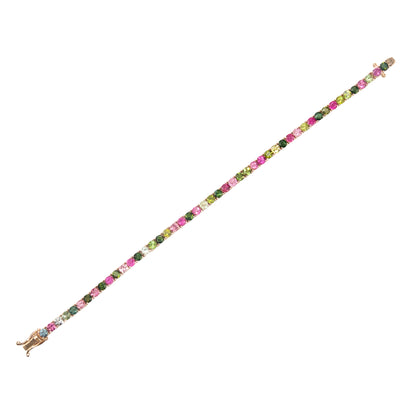 Tourmaline Multi Pink & Green Bracelet - TENNIS CLUB