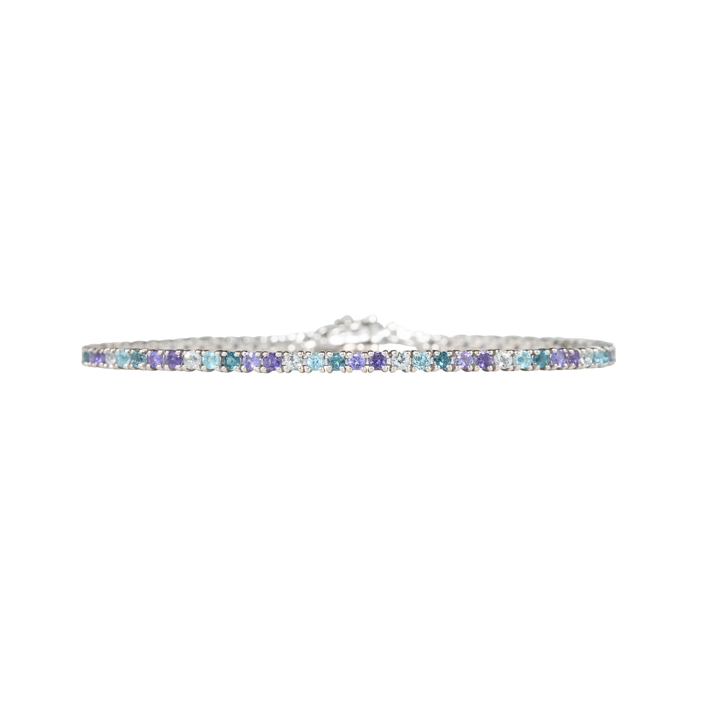 Multi Stone Blue Melange Bracelet - TENNIS CLUB