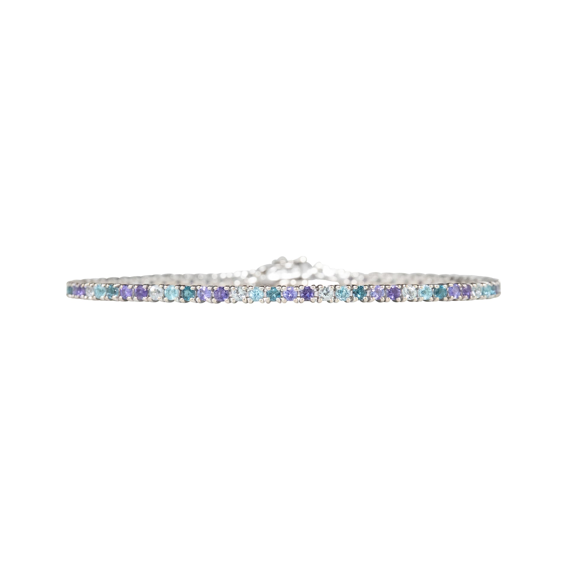 Multi Stone Blue Melange Bracelet - TENNIS CLUB