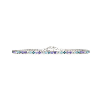 Multi Stone Blue Melange Bracelet - TENNIS CLUB