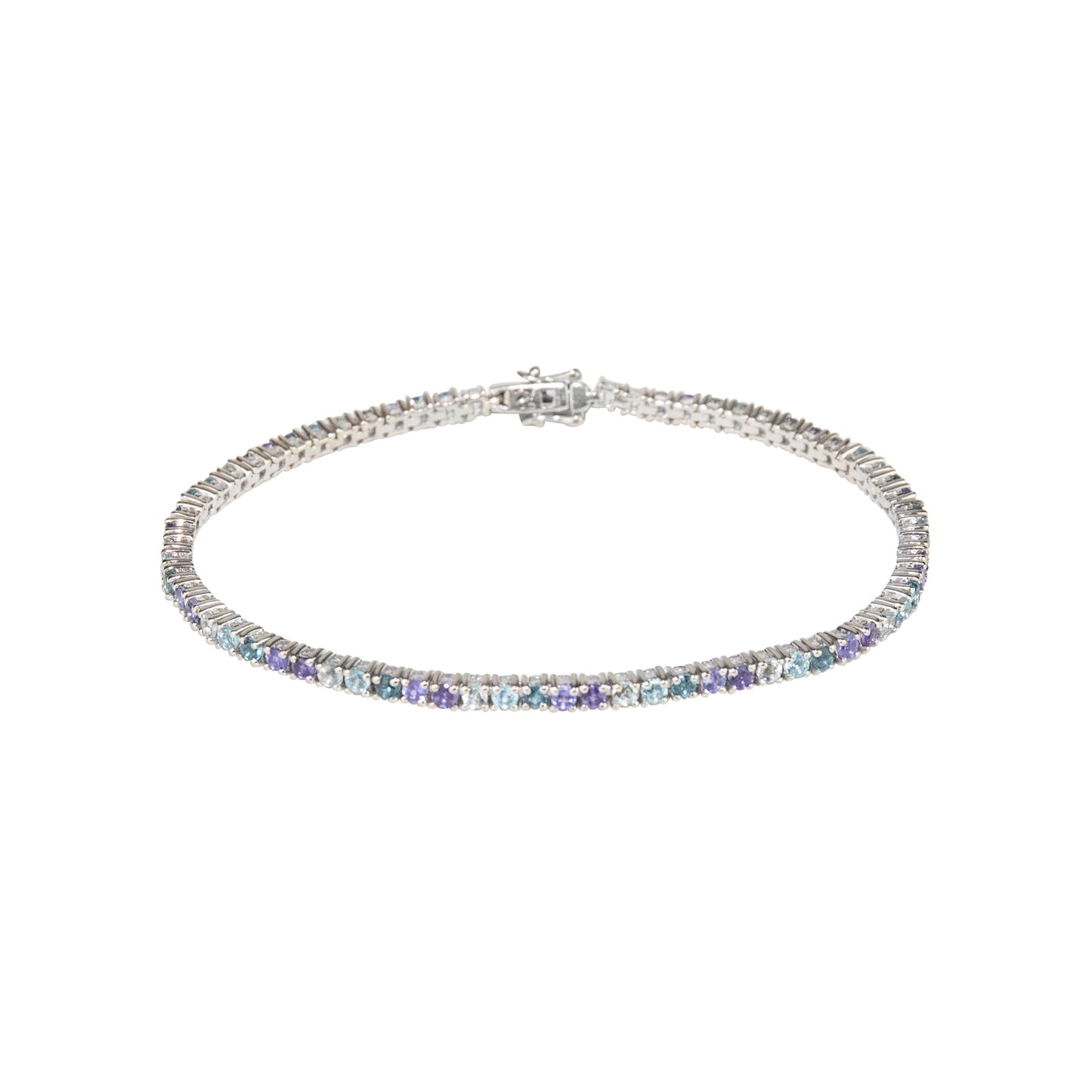 Multi Stone Blue Melange Bracelet - TENNIS CLUB