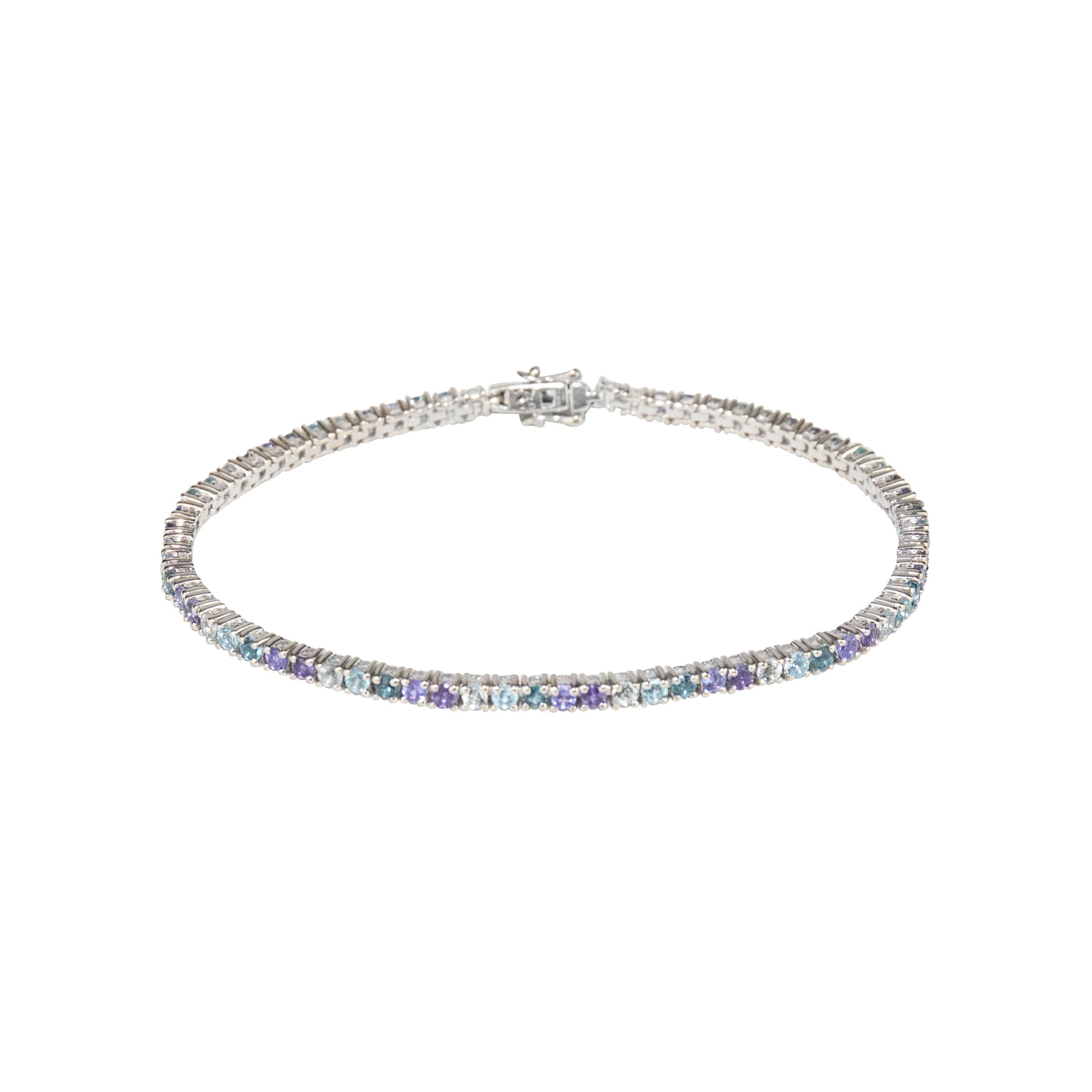 Multi Stone Blue Melange Bracelet - TENNIS CLUB