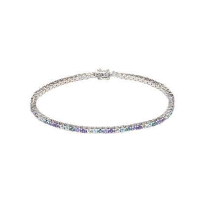 Multi Stone Blue Melange Bracelet - TENNIS CLUB