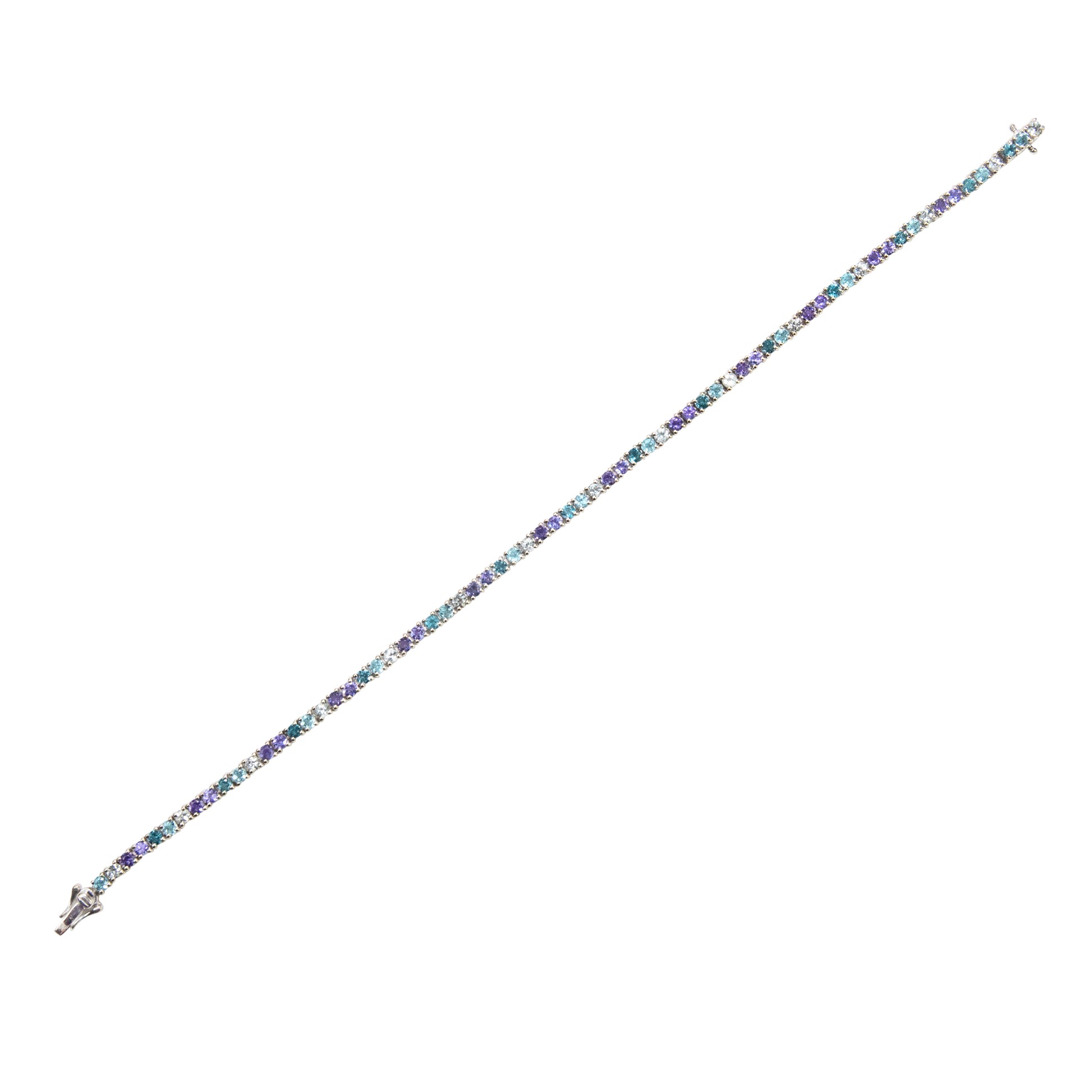 Multi Stone Blue Melange Bracelet - TENNIS CLUB