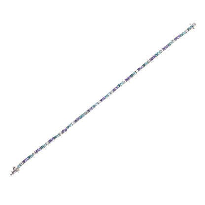 Multi Stone Blue Melange Bracelet - TENNIS CLUB