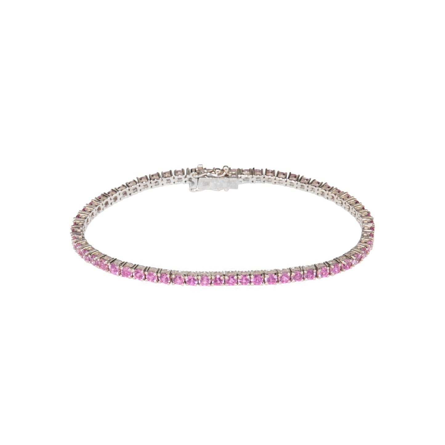 Fancy Pink Sapphires Bracelet - TENNIS CLUB