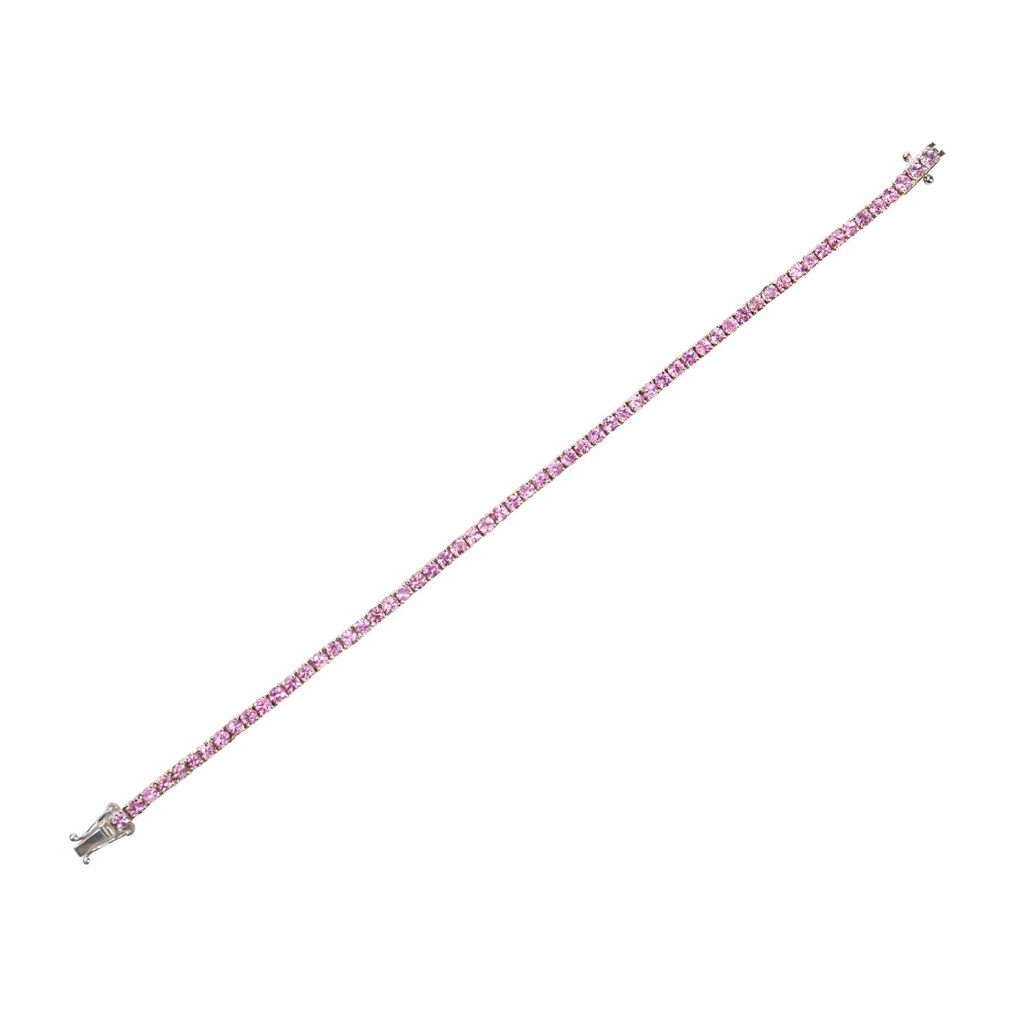 Fancy Pink Sapphires Bracelet - TENNIS CLUB