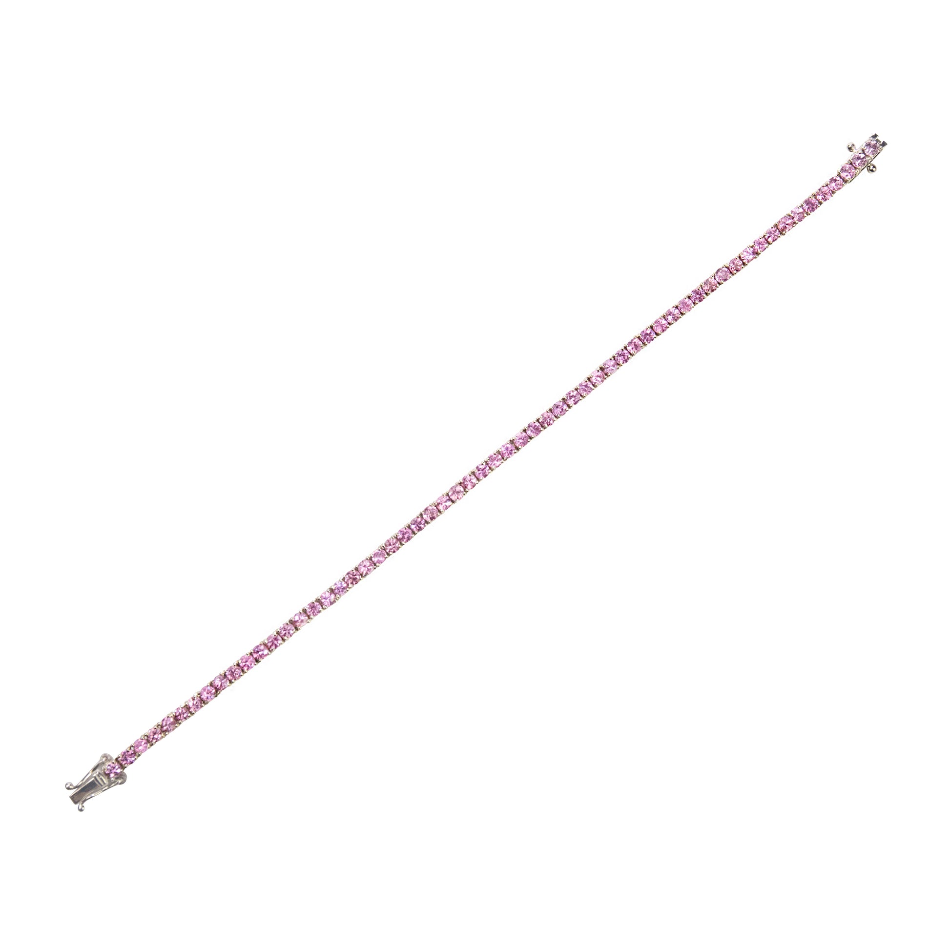 Fancy Pink Sapphires Bracelet - TENNIS CLUB