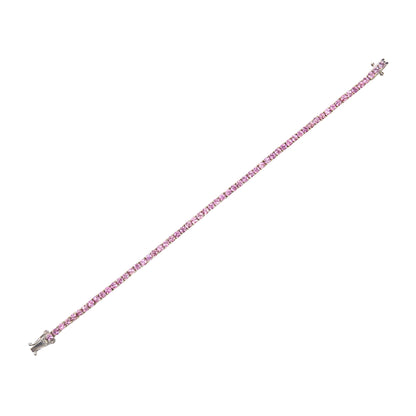 Fancy Pink Sapphires Bracelet - TENNIS CLUB