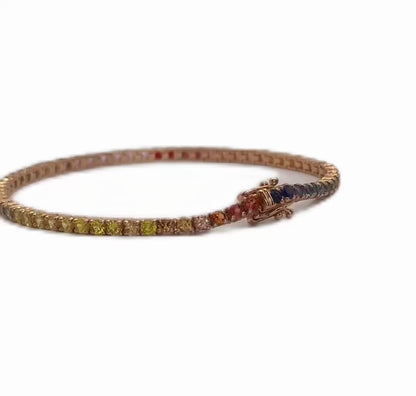 Rainbow Multi Sapphires Bracelet